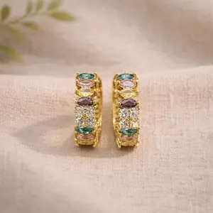 Aurora Gem Hoops