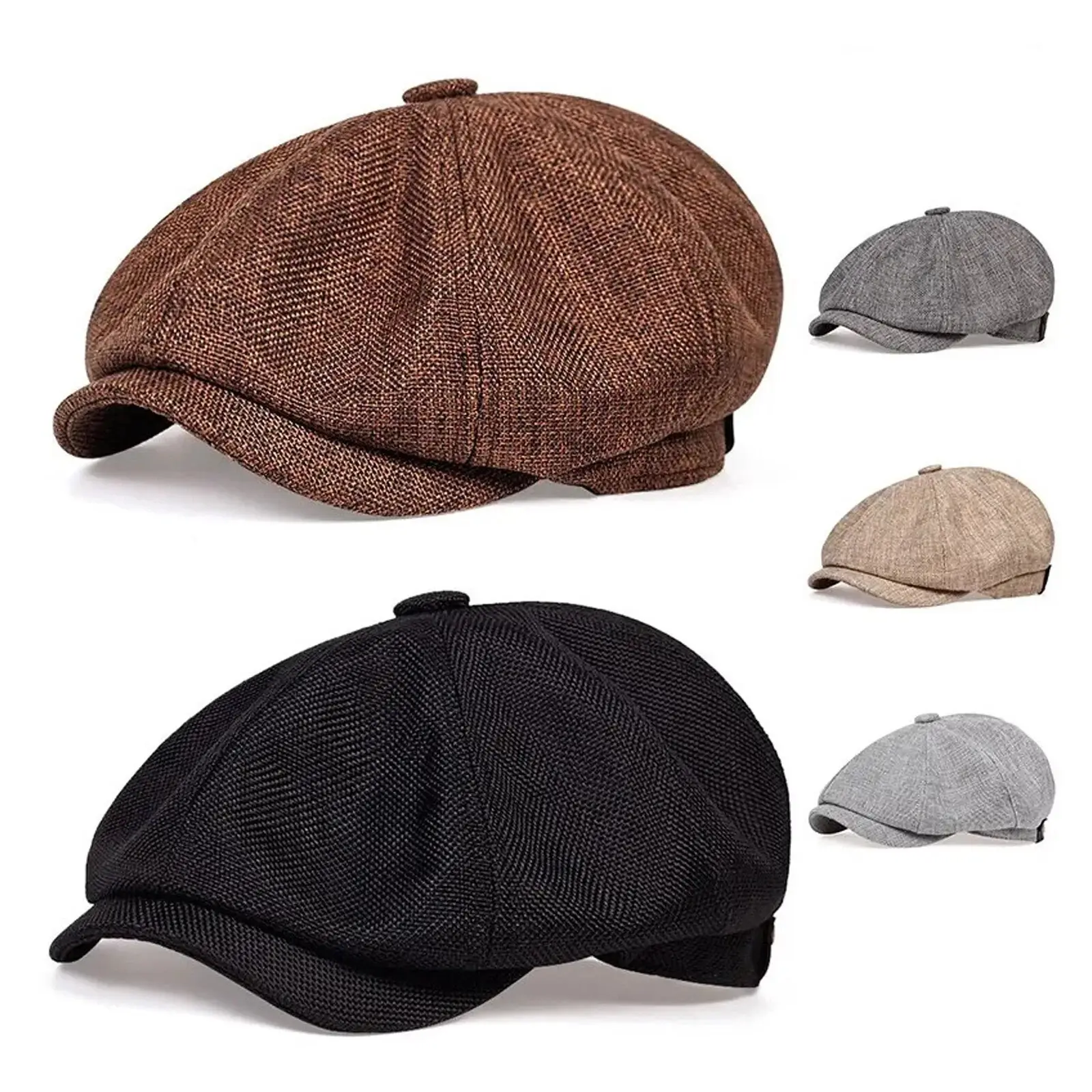 Vintage Newsboy Cap Gatsby Hat for Men and Women – Classic 8 Panel Flat Cap Cabbie Ivy Driver Paperboy Hat – Retro Old Money Style Accessory for Casual, Streetwear, Preppy, Hipster, and Retro Outfits – Timeless Fashion Statement Hat for All Seasons