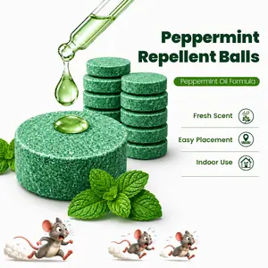 12-Pack Natural Peppermint Lemon Oil Scent Pest Repellents, Mouse & Rodent Deterrent Balls for Rats & Squirrels, Indoor-Outdoor Home Use with Outdoor Pest Control for Garage, Attic