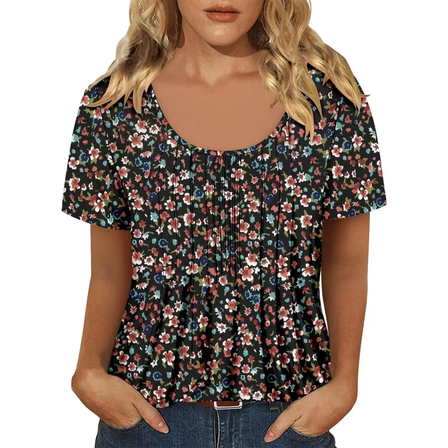 C Black Floral