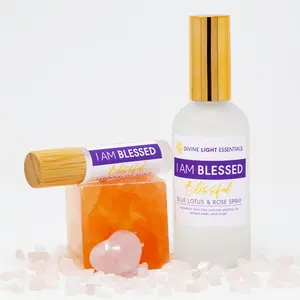 I Am Blessed Duo - Blessing Mist Spray & Elixir Roller Bottle Aromatherapy Blue Lotus