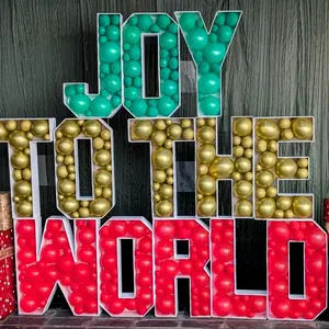 Letter & Number Design Balloon Stand, 1 Count 3D Letter Balloon Stand, Party Decoration Supplies for Birthday Wedding Anniversary