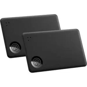 Tile Slim - Wallet Finder,   and Item Locator for Luggage Tags,  and . Both iOS and Android Compatible. Phone Finder. 2-Pack (Black)