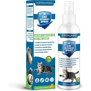 Cat Deterrent Spray - Indoor & Outdoor Cat Repellent, Stops Cats from Scratching Furniture, Carpets, Sofas, Curtains and Urine Marking - Effective Anti-Scratch Training Aid (Blue)