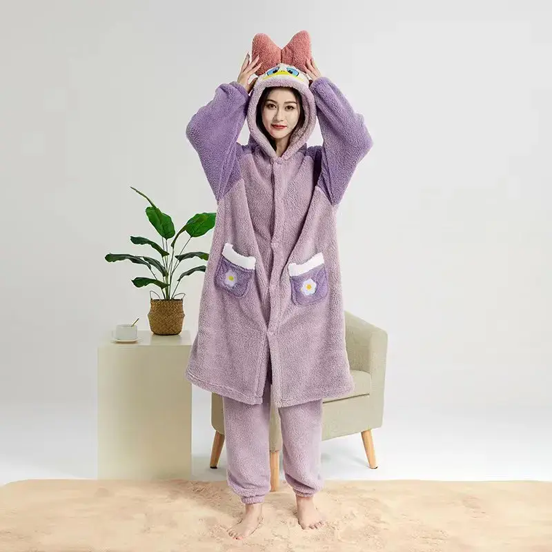 Purple duck nightgown+pants