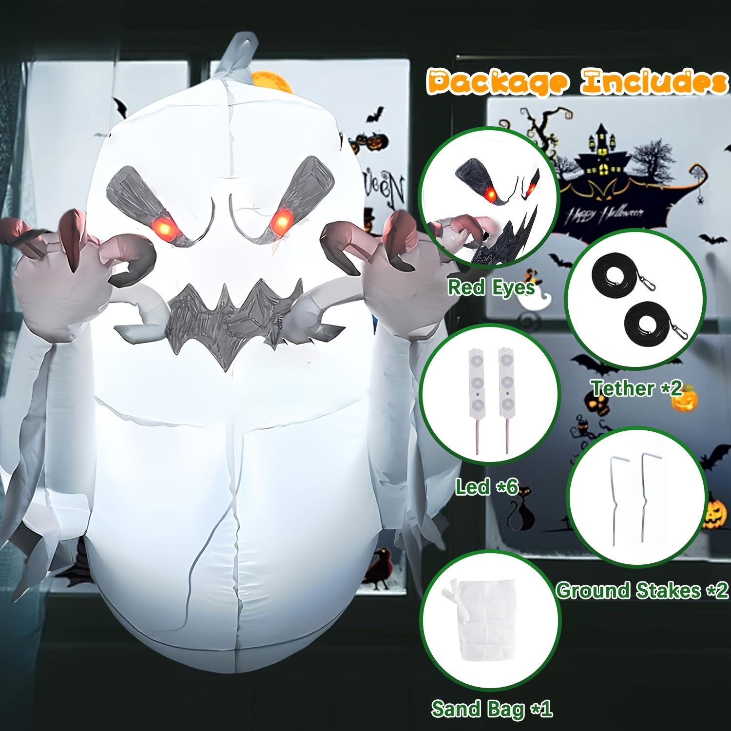 3.3Ft Halloween Inflatables Ghost Decoration with Built in Lights, Ghost Break Out from Window Blow up Ghost Window Decoration for Outdoor Indoor Home Garden Lawn Party Decor