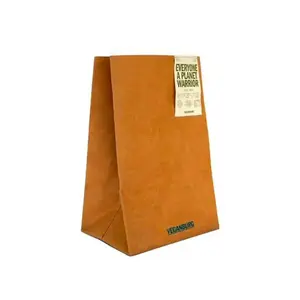 Veganburg Takeaway Bag - Small Lightweight Biodegradable Paper Bag
