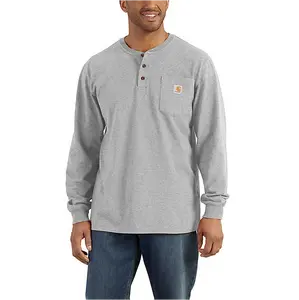 Final Sale ✨ Carhartt Long Sleeve Henley T-Shirt Gray Final Sale ✨ Carhartt Long Sleeve Henley T-Shirt Gray