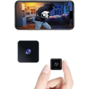 MiniSmart Hidden HD Cameras Wireless WiFi Camera for Home Security - Night Vision, Built - in Battery, App Control (iOS & Android) - Ideal Indoor Nanny, Pet & Dog Camera