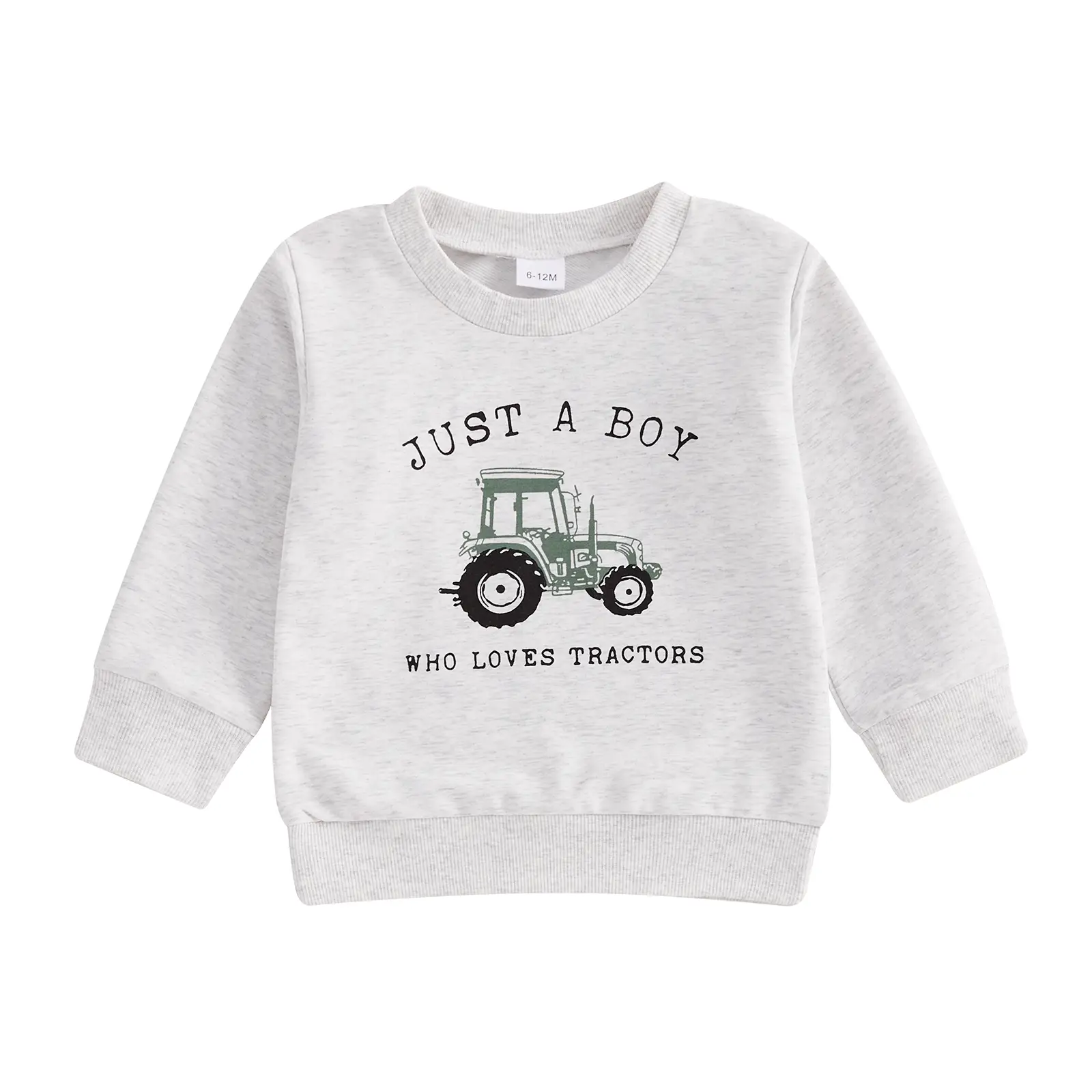 Kids Boys Sweatshirt Farm Tractor Print Long Sleeve Jumper Pullovers Autumn Tops for Toddler Cute Fall Clothes Outfit