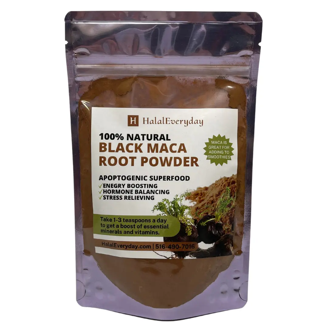 Organic Black Maca Root Powder, Raw Peruvian Non-GMO Superfood for Smoothies, Baking, Shakes & Daily Nutrition, Pure Natural Maca Powder