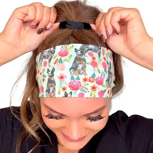 Floral Blue Heelers Headband