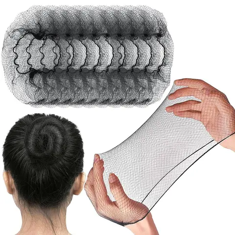 Elastic Hair Net, 100pcs/set Invisible Elastic Hair Wig Net, Heatless Styling Tool, Heatless Hair Care for, Dining, Ballet, Sleep, Women & Girls