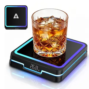 Kavaz Smart Coaster  – Cocktail Mixing Coaster with Built-in Kitchen Scale | Home Bar Interactive LED Guide | Effortless Drink Making (Coaster Only)