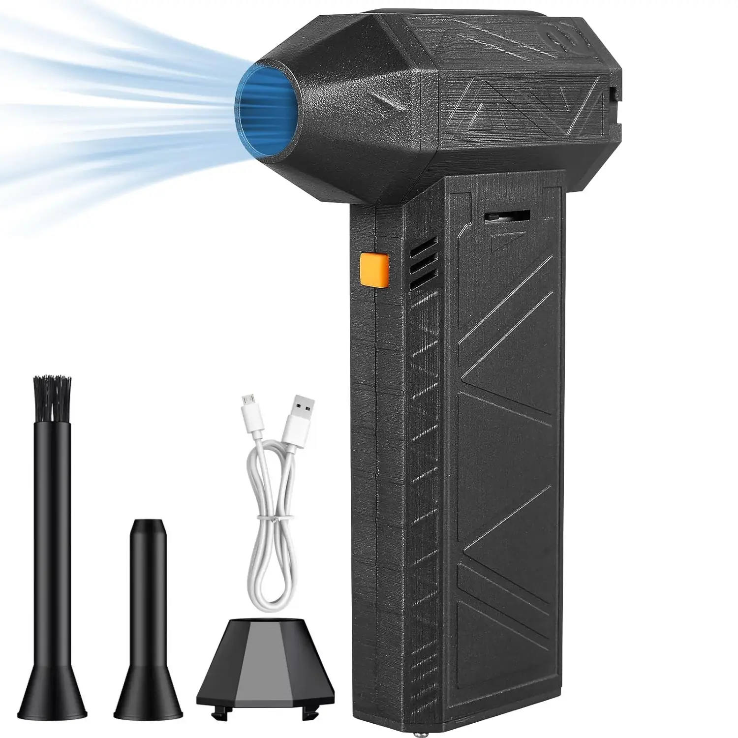 Powerful Turbo Fan, Mini Portable Jet Fan Portable High-Speed Jet Blower | Cordless Air Duster (Type-C Rechargeable, Adjustable Gears) | Hand Held Tur