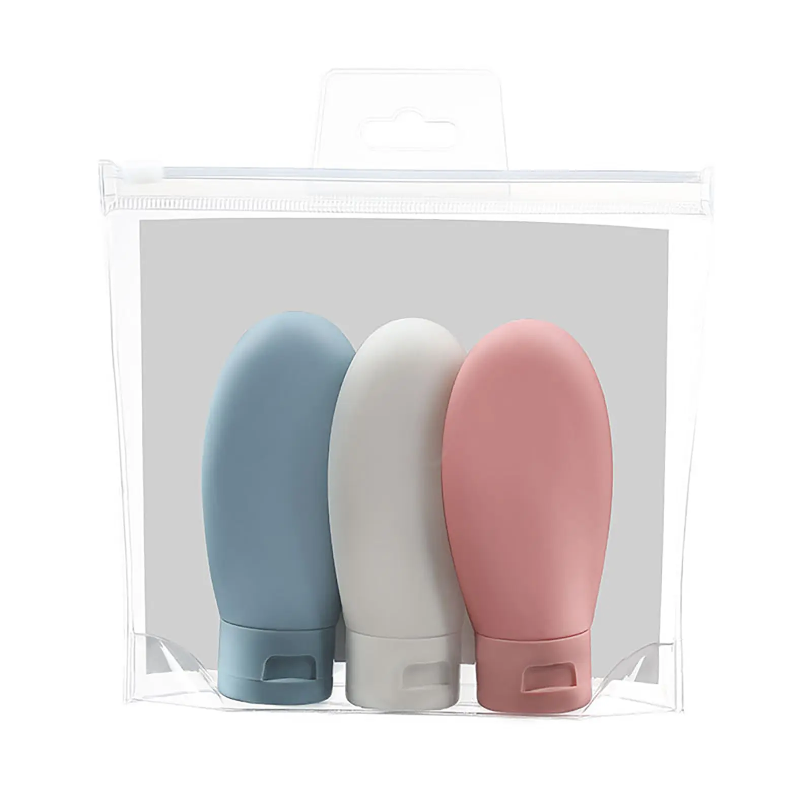 Portable Travel Bottles 4 Pack 2 Ounce, Squeezable Silicone Tubes Refillable Cosmetic Containers for Shampoo Boby Liquids Hand Lotion Organiser Canister Tin