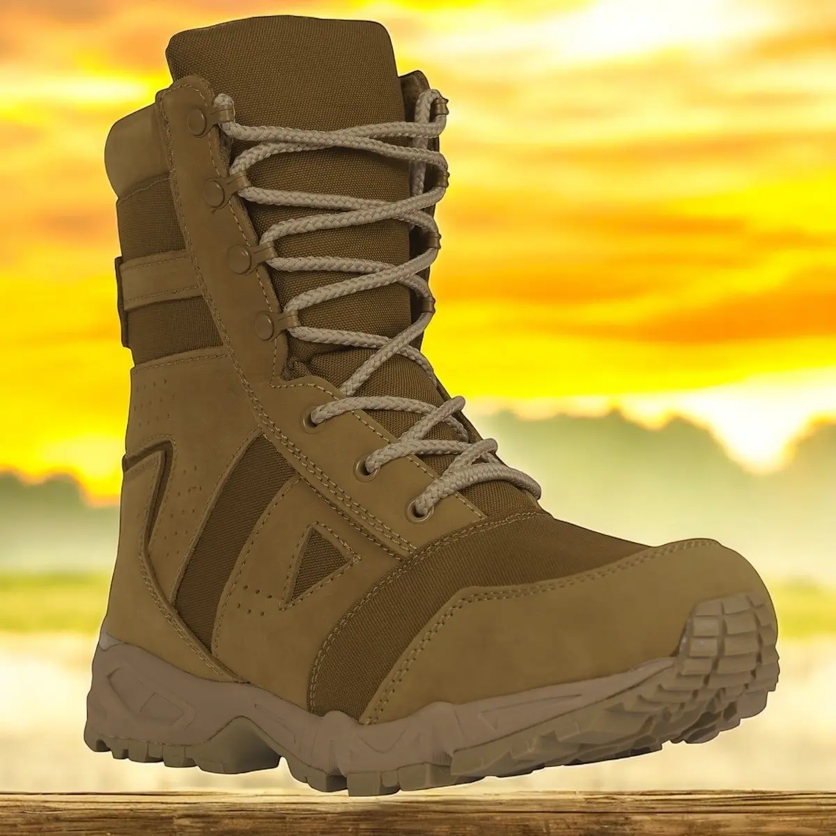 ROTHCO AR 670-1 Compliant Military Boots, Forced Entry Nubuck Tactical Boot with an Athletic Sole, Padded Collar, and Speed Laces