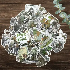 Frog & Toad Book Stickers, Vinyl Waterproof Decals for Phone, Kindle, Laptop, Water Bottles