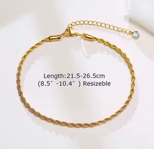 Rope Chain-Stainless Steel Ankle for women Rope Chain-Stainless Steel Ankle for women