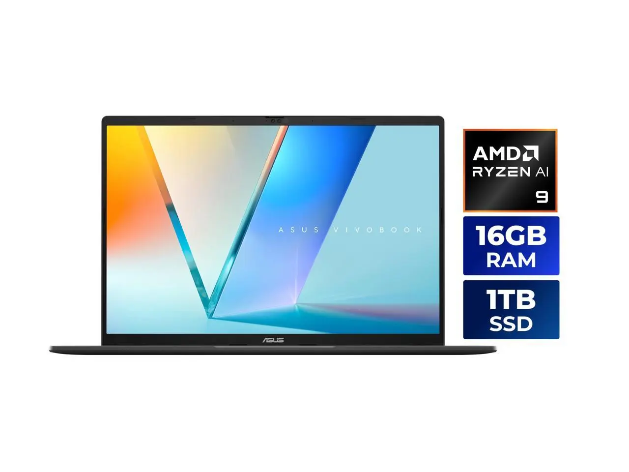 ASUS VivoBook S16 16.0" AMD Ryzen AI 9 465 16GB DDR5 Memory 1TB PCIE G4 SSD SSD Windows 11 Home M3607GA-NS96T