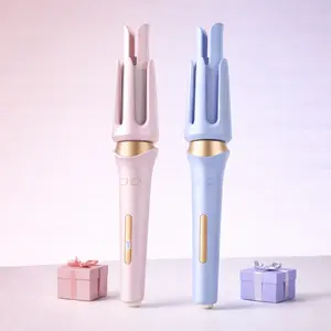 Fully Automatic Electric Curling Iron 32mm Large Barrel, Rotating Hair Curler with Negative Ions, 2-Way Rotation, 3/4 Heat Settings, Anti-Scald, Anti-Tangle, Auto Shut-Off, Curling Wand and Straightening Styler for Women Hair Care