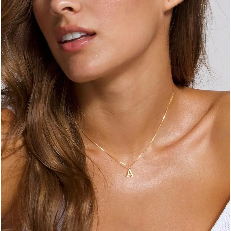 Foxgirl Initial Necklaces for Women Girls, Exquisite Letter Necklace Small A-Z Pendant necklace Stylish cute personalized letter combination name necklace gift for teenage girls