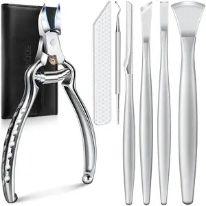 7PCS Ingrown Toenail Removal Kit, Professional Pedicure Tools for Feet, Toe Nail Clippers & Pedicure Knife Set with Corn Removers, Foot Scraper, Callus Shaver, Calloused Feet, Cuticle Remover Tool