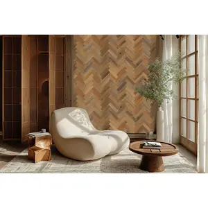 Herringbone Wood Wall Planks – Sandy Beach