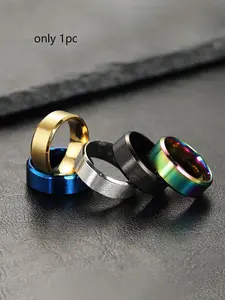 Simple Wide Band Ring, Fashion Accessories for Both Men & Women for Party, Daily Clothing Decor, Trendy All-match & Exquisite Jewelry for Birthday Gift