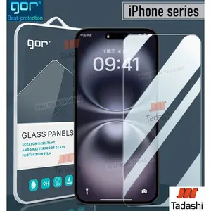 High Quality Transparent Tempered Glass 9H/ 2.5D - Gor Brand - Super durable for iPhone 11 12 13 14 15 16