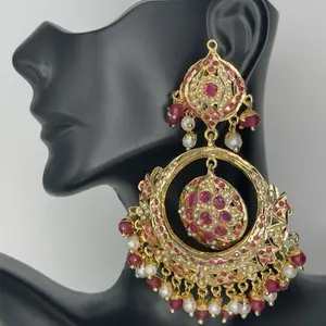 Haydarabadi Chand Bali Jadu Earrings, Gold Jewelry Accessories