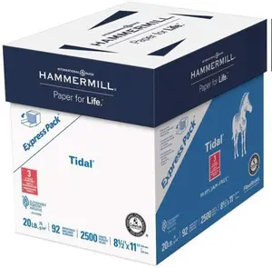 Hammermill Printer Paper, Tidal 20 lb Copy Paper, 3 Hole - Express Pack (2,500 Sheets) - 92 Bright, Made in the USA, 163130