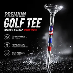 Oversized Head Golf Tees 3 1/4 Inch, Durable Plastic Golf Tees 83mm, Easy Ball Placement Golf Accessories for Practice & Driving Range 30/50pcs