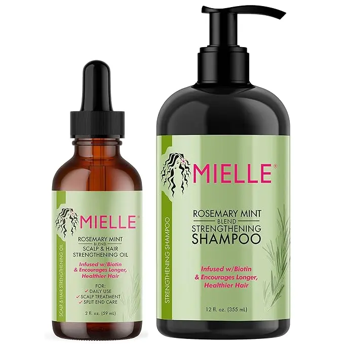 Mielle Organics Rosemary Mint Strengthening Hair Oil and Shampoo, T116-15 trending shampoo