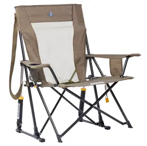 Comfort Pro Rocker XL Oversized Rocking Camping Chair, Heathered Aged Fatigue