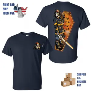 This Is My Safety Sir Firefighter Skull T-Shirt, 2 Sides, dark firefighter humor art, oversized t-shirt for men, tactical streetwear style, gift for firefighters