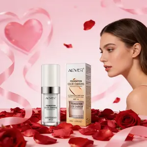 Aliver Valentine's Day Color-Changing Foundation, Long-Lasting Waterproof Sunscreen, Balances Oil Secretion, Suitable for Oily Skin