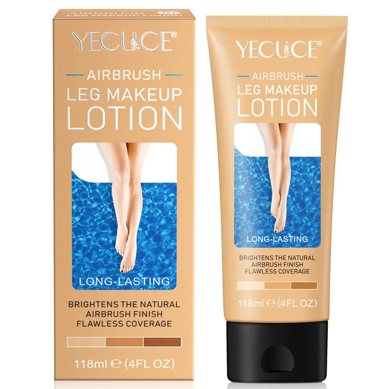 Yecuce Waterproof Leg & Body Cosmetic Cream Foundation (120g) - Moisturizing, Blendable, Long-Lasting, Soft on Skin, Comfy Wear, Full Coverage, No Transfer, Gentle for All Skin Types, Body Care Lotion for Varicose Veins, Scars, Less Touchups