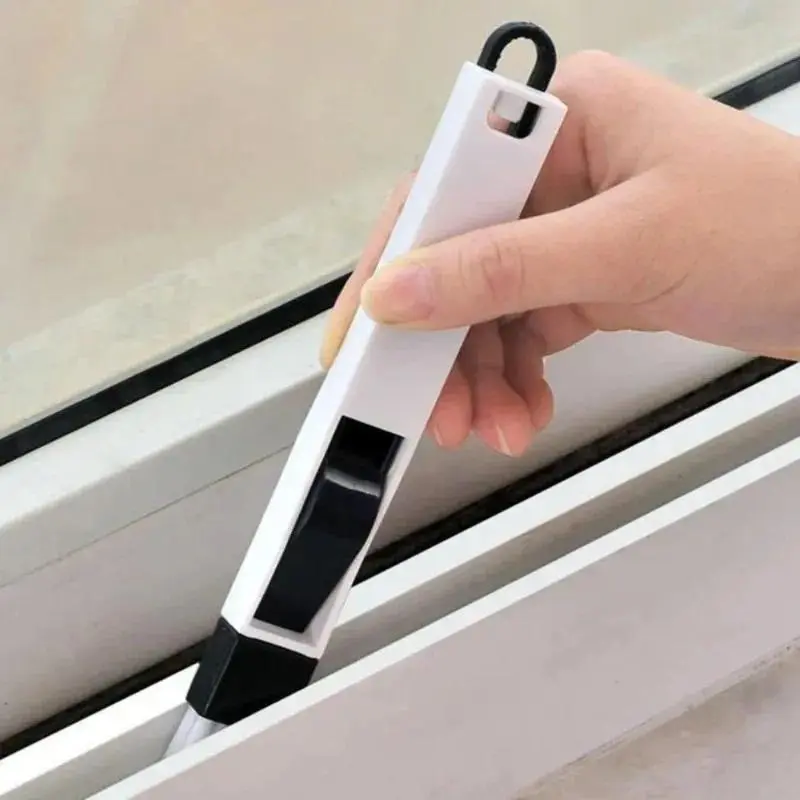Multi-purpose Door Window Groove Cleaning Brush With Dustpan For Kitchen And Bathroom, Gap Brush, Desktop Cleaning Sweep Cor, Multipurpose Cleaning Tool