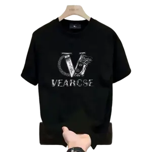 100% Cotton men's stylish pure cotton round-neck casual printed T-shirt, suitable  both men and women, perfect  fashionable and relaxed summer outfits. for