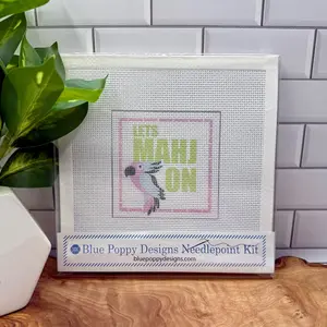 "Lets Mahj On" Needlepoint Kit (Mahjong Parrot)