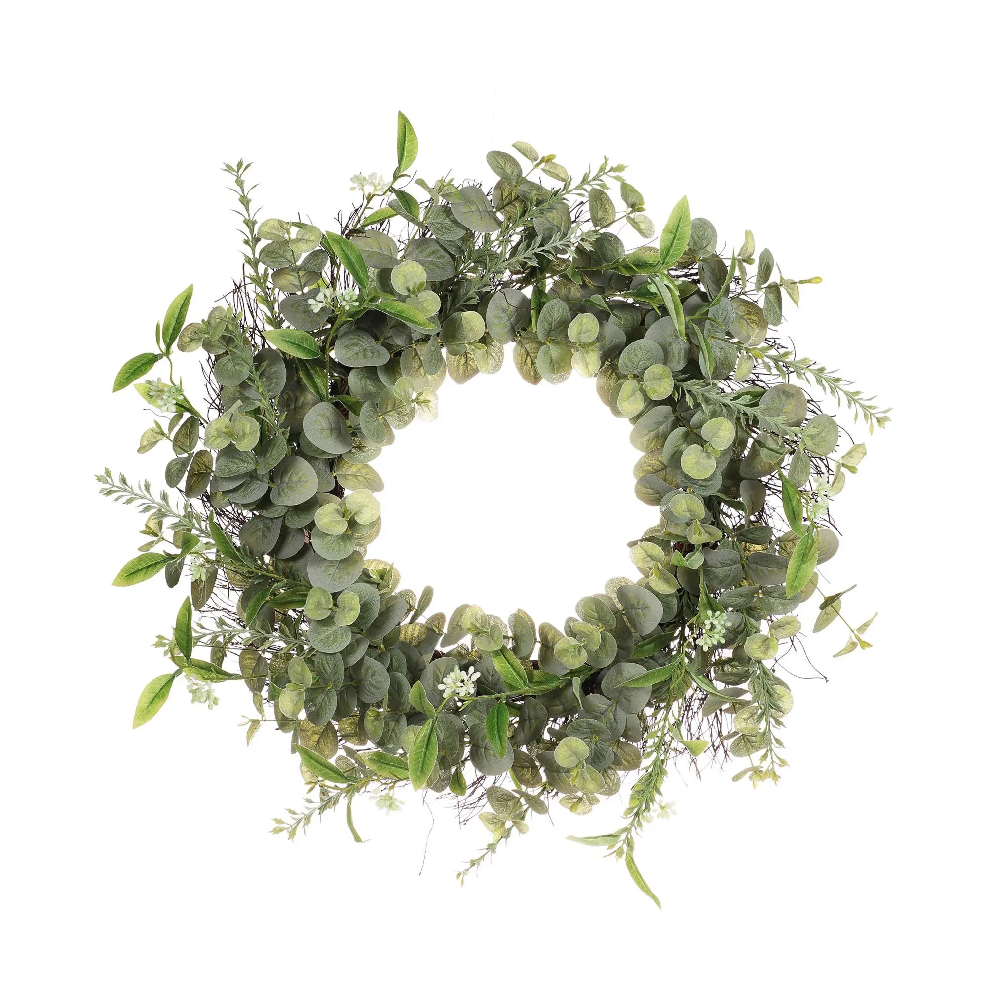 Puleo 24" Eucalyptus Spring Wreath With Green L eaves Puleo 24" Eucalyptus Spring Wreath With Green L eaves