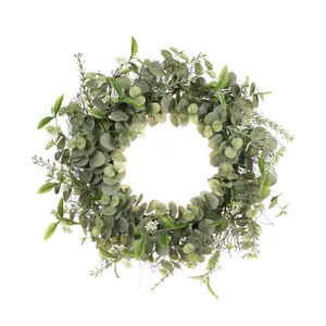 Puleo 24" Eucalyptus Spring Wreath With Green L eaves