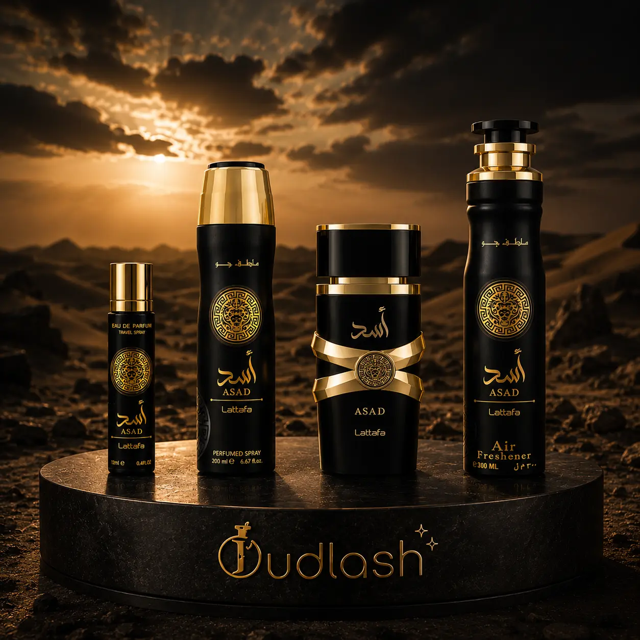 LIMITED TIME until 09/30! | $55 & UNDER Bundle | GIFT W/ PURCHASE | Oudlash Bundle | Asad Travel Size + Asad Body Spray + Asad + Asad Air Freshener | 12 ML - 300 ML | Men's Fragrance | Spicy - Pineapple & Vanilla Notes