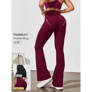 GLOWMODE 31" PeakBum Powersculpt™-Air Play The Flare Sweat-Wicking Cool Feel Butt-Lifting Leggings High Impact Workout Running Training