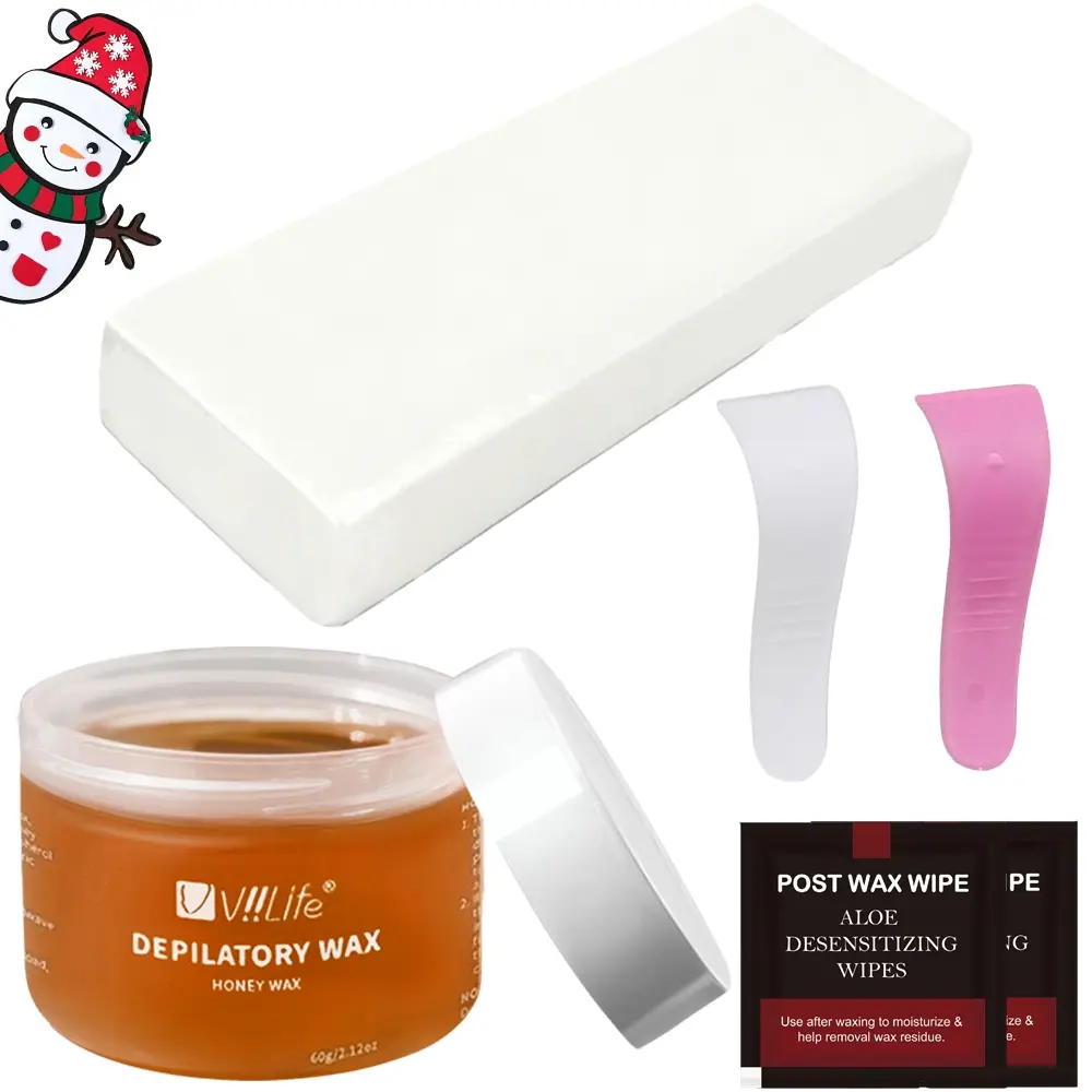 60g Eyebrow Wax Kit, Travel & Home Sugar Wax Set for Women, Facial Hair Removal Soft Wax, Microwave Heating, Strong Adhesive, Safe Formula, Gentle, Body Care, Waxing Kit, Facial Hair Remover