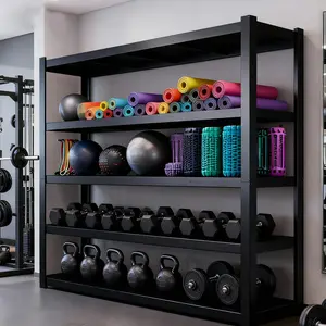 Heavy-duty 5-layer metal storage rack, 3050-pound warehouse storage rack, with dimensions of 84H*55W*24D, adjustable height, suitable for garages, storage rooms, warehouses, black practical type rack