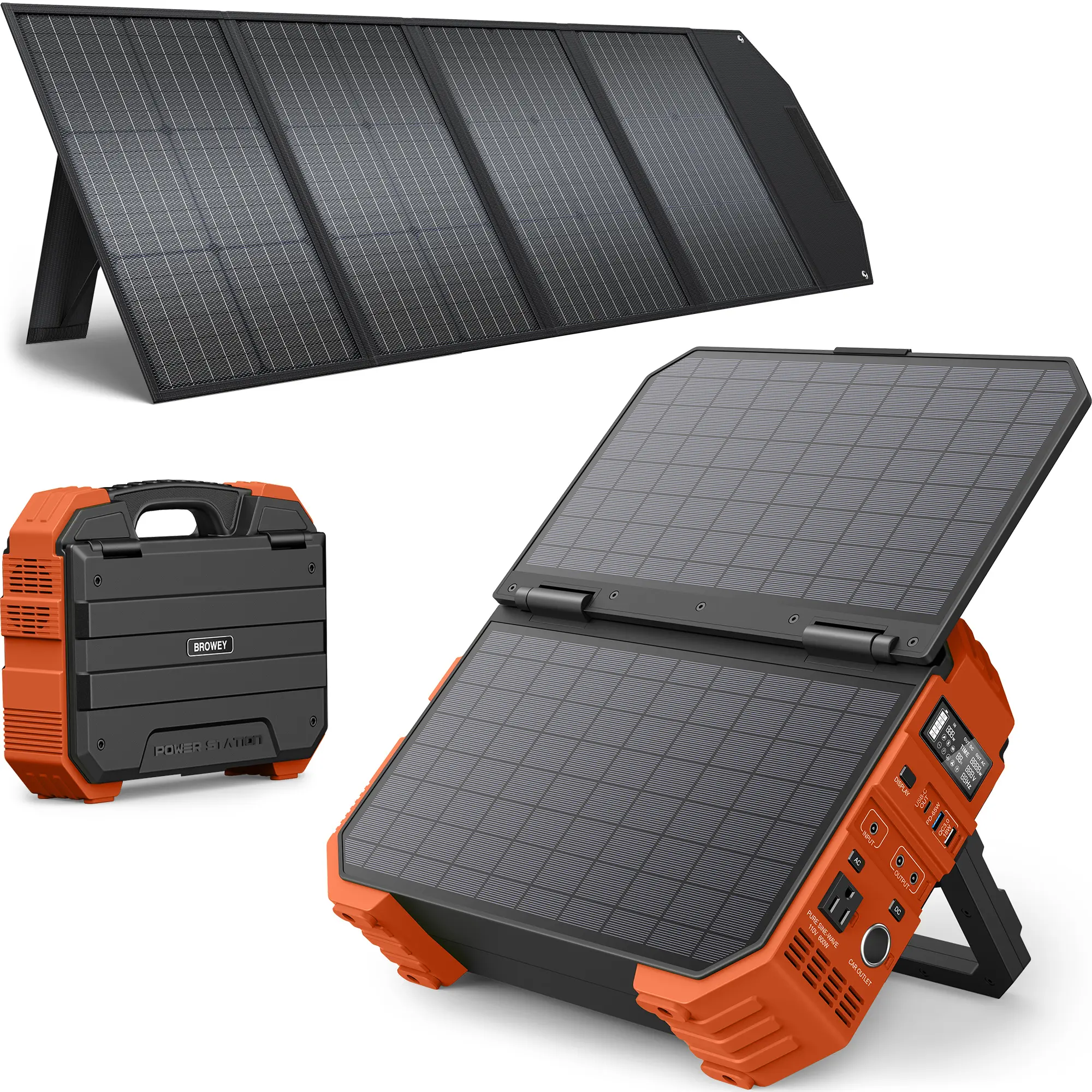 Orange+120W Solar Panel