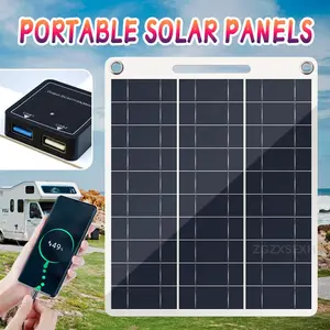 10W Portable High Efficiency Solar Panel Outdoor Lightweight Portable Solar Charger for Camping, RV, Boat, Hiking, Backpacking, Cell Phone, Mobile Power, Emergency Energy
