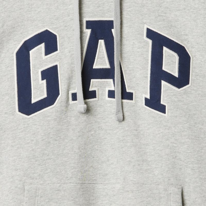 GAP Men's VintageSoft Arch Logo Hoodie Soft Brushed Sweatshirt Stylish Lounge Relaxed Fit 77% Cotton 23% Polyester Double-Layered Hood Drawcords Front Kanga Pocket